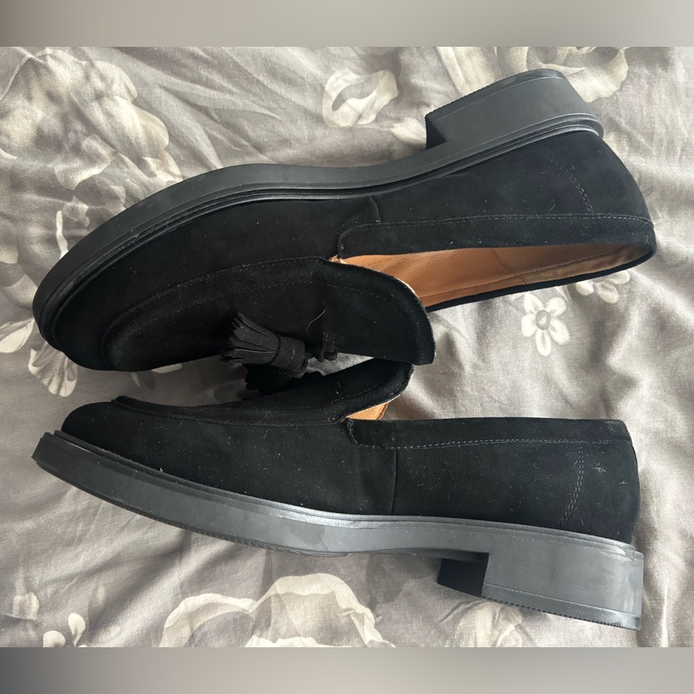 Nine West Suede Black Tassel Loafers - Picture 5 of 9
